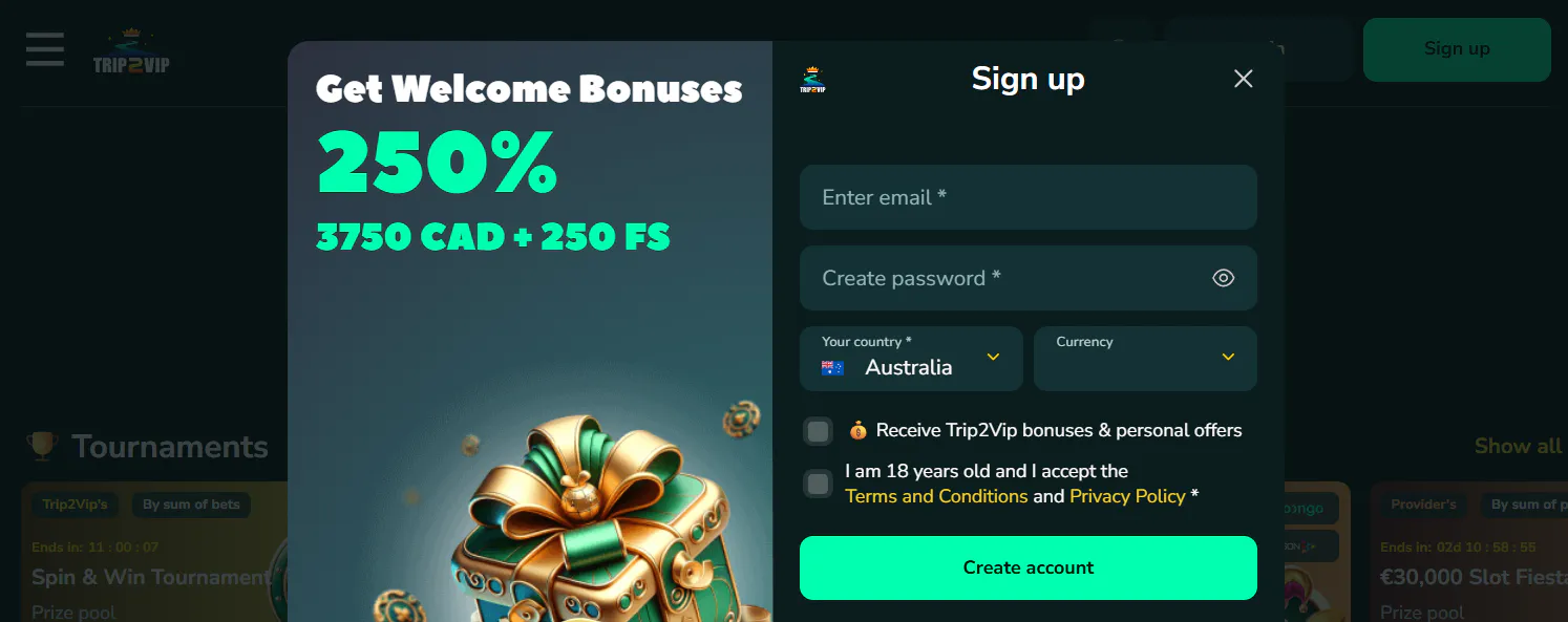 Trip2Vip Registration Australia: Sign-Up, AUD Accounts and KYC